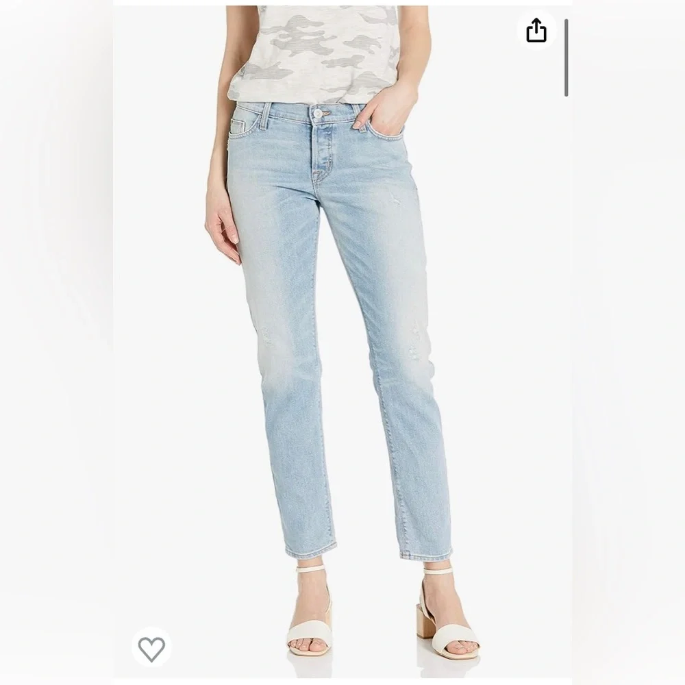 Hudson Riley Cropped Relax Straight Jeans Size 27 - Picture 1 of 11